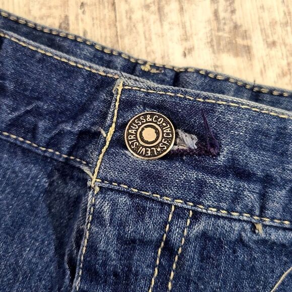 RARE VTG 70s Levi's Strauss white tab tulip high rise mom jeans straight Sz 9 - Picture 6 of 14